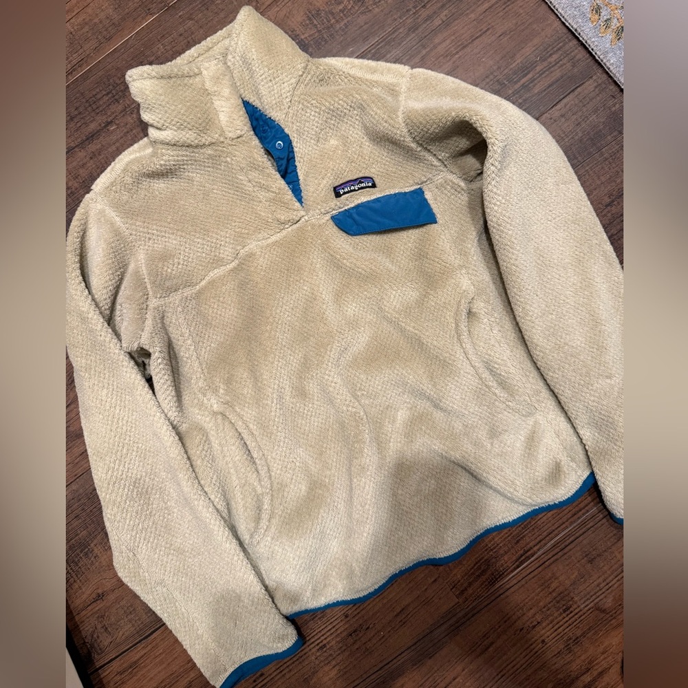 Patagonia Re-Tool snap pullover in pelican size small